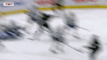 a hockey game is being played on a tsn broadcast