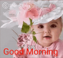 good morning baby flowers share chat