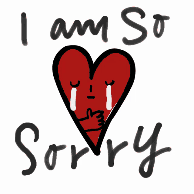 sorry with heart