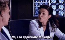 Greys Anatomy Amelia Shepherd GIF - Greys Anatomy Amelia Shepherd No I So Appreciate The Coffee GIFs