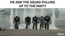 Me And The Squad Pulling Up To The Party Fallout GIF - Me And The Squad Pulling Up To The Party Fallout Me And My Friends Arriving At The Scene GIFs