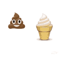Poop And Ice Cream GIF - Emoji Vanilla GIFs