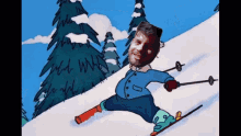 Puchero Esquiando GIF
