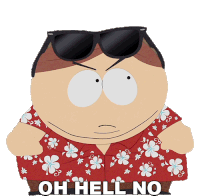 Oh Hell No Eric Cartman Sticker - Oh Hell No Eric Cartman South Park Stickers