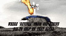 a poster that says where ' revival from god begins die to self on that alter