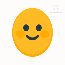 a yellow circle with a smile on it and the words kinemaster below it