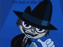 a group of cartoon characters with the words i 'm just a silly lil guy below them