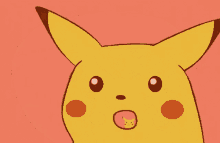 a cartoon of a pikachu with a surprised look on its face