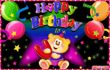 happy birthday to you bear greetings balloon