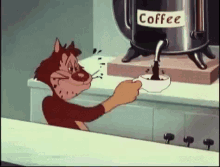Querocafe Gato Tomandocafe GIF - I Want Coffee Cat Drinking Coffee GIFs