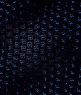 a black background with a pattern of red letters