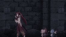 a group of anime characters standing next to each other