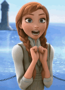When He Goes Faster... GIF - Frozen Anna Excited GIFs