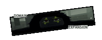 a picture of a monster with the words domain and expansion written on it