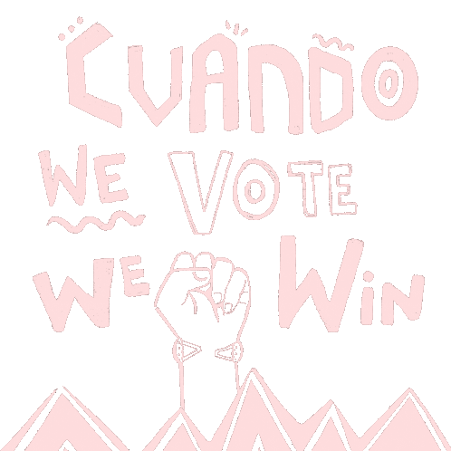 Lcv Cuando Sticker - Lcv Cuando Cuando We Vote We Win Stickers