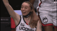 paige bueckers uconn laugh laughing hysterically basketball