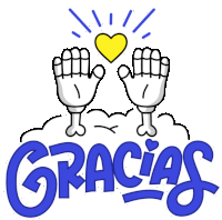Skull Says "Thank You" In Spanish. Sticker - Juan Cráneo Carlos Yellow Heart Gracias Stickers