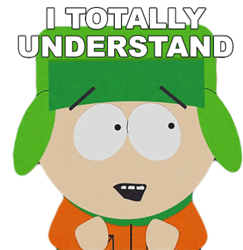 I Totally Understand Kyle Broflovski Sticker - I Totally Understand Kyle Broflovski South Park Stickers
