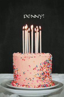 Penny Birthday Cake GIF