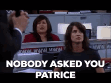 himym how i met your mother patrice robin nobody asked you patrice