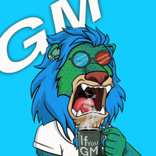 Gm If You Gm Lion Gm GIF - Gm If You Gm Lion Gm Gm GIFs