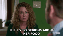 Shes Very Serious About Her Food Hangry GIF - Shes Very Serious About Her Food Hangry Dont Mess With Her GIFs