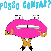 Tense Lips Ask Can I Tell In Portuguese Sticker - Tell Me Everything Can I Tell Posso Contar Stickers