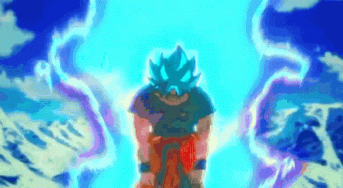  Goku Super Saiyan Blue Aura Blue GIF