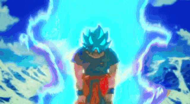 Goku Super Saiyan Blue Aura Blue GIF