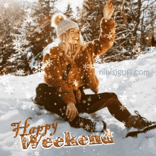 Happy Friday Happy Weekend GIF - Happy Friday Happy Weekend Winter GIFs