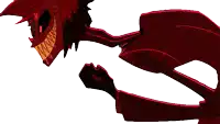 a cartoon character with sharp teeth and a huge smile