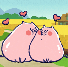Pig Couple Hanging Out GIF - Pig Couple Hanging Out Love And Fun GIFs