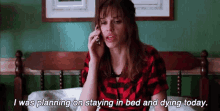 I Was Planning On Staying In Bed And Dying Today. GIF - Hilary Swank I Was Planning On Staying In Bed Dying GIFs