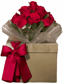 caja de rosas