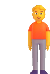 Man Stand Microsoft Emoji Sticker - Man Stand Microsoft Emoji Looking Stickers