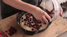Prepping Cranberry Cobbler GIF - Cranberry Baking Dessert GIFs