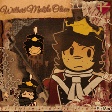 a picture of a cartoon character with the name wilbert malthe olsen at the top