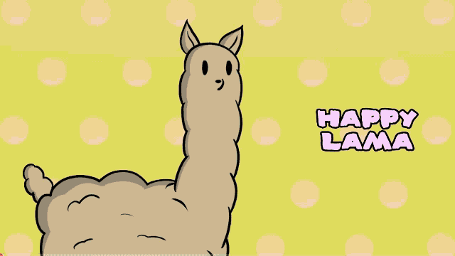 fat llama cartoon