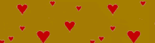 red hearts on a yellow background with a white border