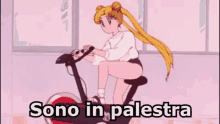 Palestra Ginnastica Sport Cyclette Sailor Moon GIF - Gym Gymnasium Excercise GIFs