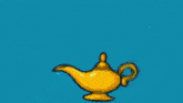 a cartoon of a frog with a blue scarf around his neck is being splashed with water .