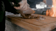 Slicing Steak Matty Matheson GIF - Slicing Steak Matty Matheson Muffler Meals GIFs