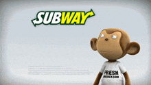 subway monkey think fresh eat fresh subway monkey subway canada