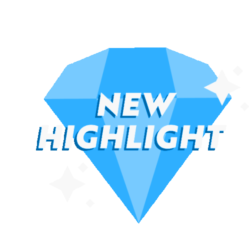 Diamond New Highlight Sticker - Diamond New Highlight Light Blue Diamond Stickers