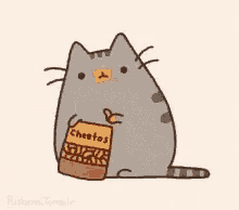 food please hungry pusheen
