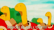 Shuckles Roll Out Pokemon GIF - Shuckles Roll Out Pokemon Herd GIFs