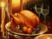 Happy Thanksgiving Turkey Dinner GIF - Happy Thanksgiving Turkey Dinner Wishes GIFs