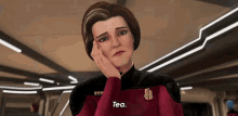 Tea Black Captain Kathryn Janeway GIF - Tea Black Captain Kathryn Janeway Star Trek Prodigy GIFs