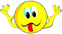 a cartoon smiley face with its tongue out
