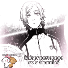 kaiser pertenece solo a sami < 3 is written above a drawing of a boy